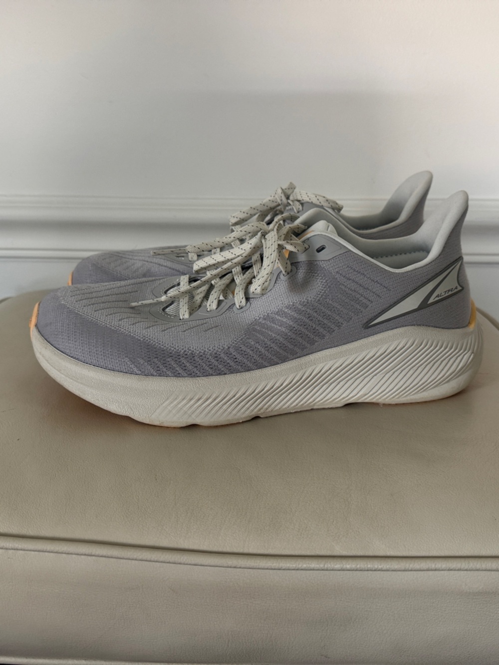 Altra Women's Light Gray and White Running Sneakers